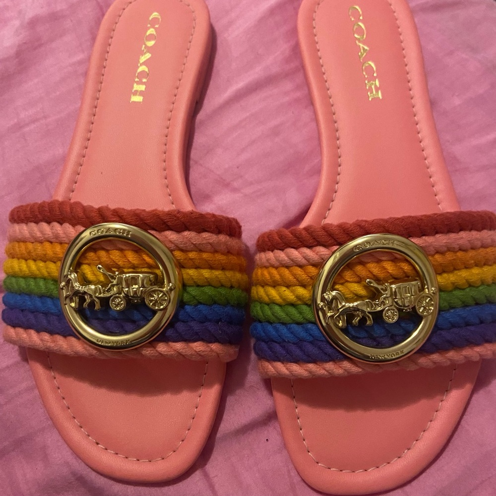 Rainbow coach rope sandal